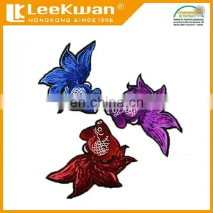 Sequined Fish Applique Patch,vintage Embroidered Sequin Fish Patch,bead Fish Sticker Patch thumbnail-1