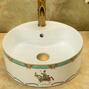 Home Design Oval Luxury Ceramic Countertop Ceramic Black Color Art Basin Sink thumbnail-5