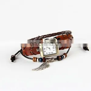 Ladies Women Fashion Stainless Steel Genuine Charm Lretro Genuine Leather Watch thumbnail-4