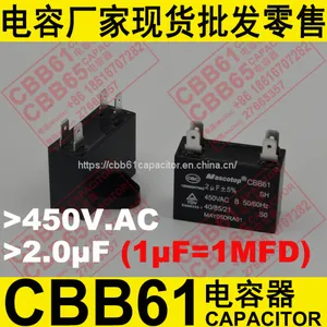 450V.AC 2.0uF±5% CBB61 Capacitor for Air Conditioner thumbnail-3