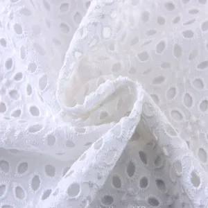 Cotton Lace Fabric by the Yard Voile Embroidery Fabric thumbnail-3