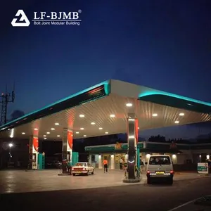 China Supply Canopy Design Steel Structure Space Frame Filling Gas Toll Petrol Station Roofing Canopy for Sale thumbnail-3