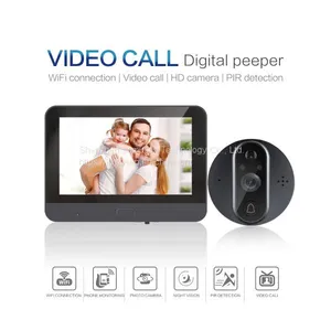 Wifi 4.3 HD LCD Digital Video Peephole Security Smart Doorbell Infrared Camera thumbnail-3