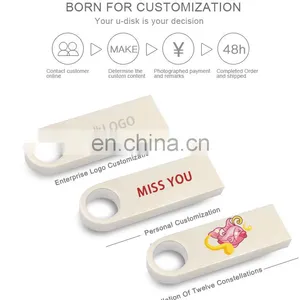 Mini Metal USB Custom Logo Ads Gift Business Company USB 2.0/3.0 Memory Flash Drive thumbnail-3