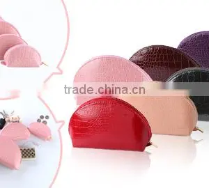 4pcs Set Cool Cosmetic Bag Set Makeup Pouch Bag Shell Bag Purses and Handbags Coin Purse Key Bag Small Wallets for Women and Tee thumbnail-1