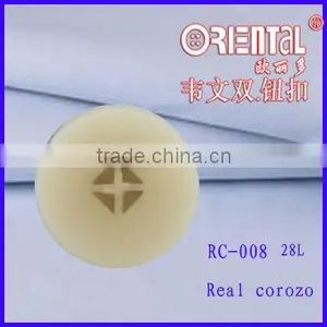 White Real Corozo Button for High End Garments thumbnail-1