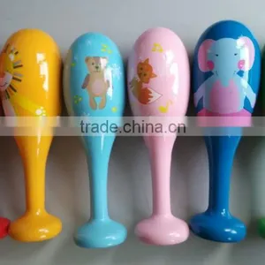 2016 New Design Wooden Maracas Prevent Swallowing Musical Maracas Most Popular For Kids Educational Musical Toys thumbnail-4