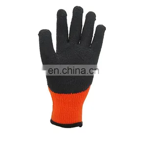 10G Acrylic Brushed Liner Wrinkle Latex Coated Work Gloves thumbnail-3