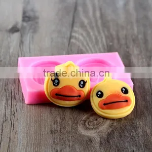 F0677 Cute Duck Fondant Cake Decor Silicon Mould Handmade Chocolate Candy thumbnail-1