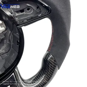 For Audi A3 A4 A5 A6 A7 Q3 Q5 Q7 Alcantara Carbon Fiber MultiFunction S/ RS Logo Steering Wheel Base Assembly thumbnail-3