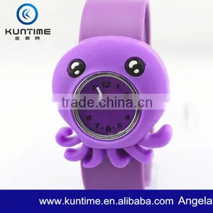 Kids Slap Watch With Purple Starfish Head thumbnail-1