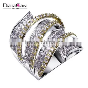 Exclusive New Unique Design Cubic Zircon Wedding Party Contrast Jewelry Ring thumbnail-1