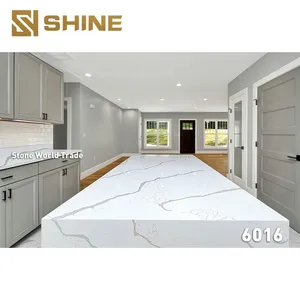 Engineered Calacatta White Color Quartz Stone Artificial Calacatta Quartz Stone Slab for Kitchen Countertop thumbnail-4