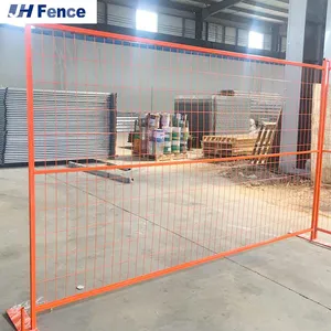 China Factory Powder Coated Yellow Canada Temporary Fence Hot Sale Sustainable 6ft Wire Mesh Fence thumbnail-2
