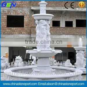 White Natural Marble Stone Garden Water Fountain thumbnail-1