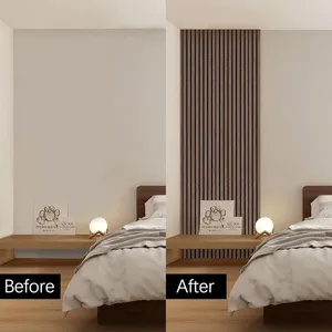 Modern Wood Acoustic Wall Panels Customized MDF Akupanel Sound Absorbing Polyester Slat Factory thumbnail-5