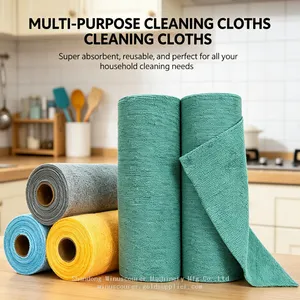 Tear-Away Microfiber Kitchen Towels Roll Highly Absorbent Cleaning Cloths for Cleaning Multi-Purpose Double-Sided Design thumbnail-1