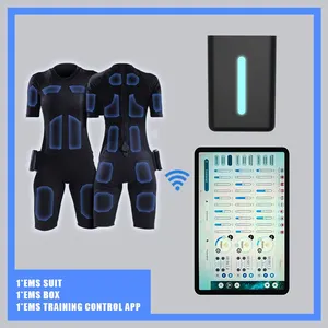 Smart EMS Muscle Training Suit for Home Gym Rehabilitation Full Body Workout With Bluetooth App thumbnail-1