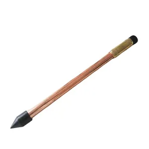 ASTM B416 Copper Clad Ground Rod 10 Mil Coating Steel Core for Lightning Grounding thumbnail-1