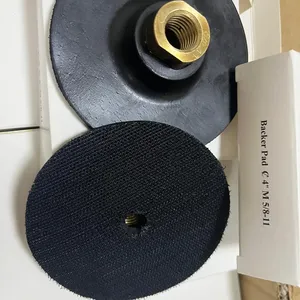 Flexible Rubber Velcro Backer Pad With Brass M14 Thread for Diamond Polishing Pads thumbnail-2