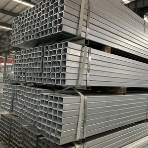 Factory Hot Dipped Galvanized Square Tube HSS SHS ERW Welded, Custom Cut Length With 3.1 MTC & SGS Certificate thumbnail-4