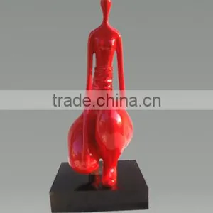 Nude Female Bronze Sculpture Squat Woman Modern Bronze Sculpture Urban Statue thumbnail-4