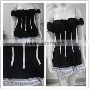 Wholesale Cheap Lady Sexy t Retro Gothic Dora's Secret Sexy Black Lingerie Lace up Back Hot Gothic Corset Plus Size thumbnail-1