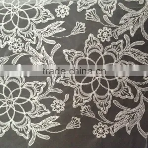 2016 Popular Lace Accessory Organdy Lace Milk Silk Full Lace Fabric for Garment thumbnail-2