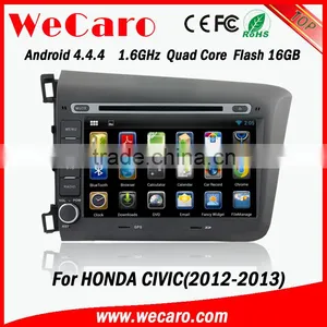 Wecaro Android 4.4.4 Car Gps Navigation System China Factory 8" for Honda Civic Car Dvd Player Mirror Link 2012 2013 thumbnail-1