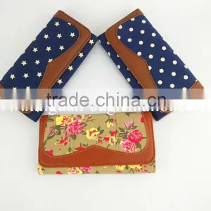 Fashion Canvas Wallet With Dots/flower/stars Printing thumbnail-1