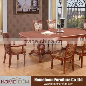Antique Extendable Large Wood Folding Dining Table Set thumbnail-1