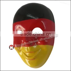 High Quality Halloween Costume Party Funny Smiling Old Man Plastic Mask Cosplay Germany Flag Mask thumbnail-1