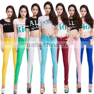 Fashion Women Sexy Candy Color Pencil Trousers, Casual Pants, Skinny Pants thumbnail-1