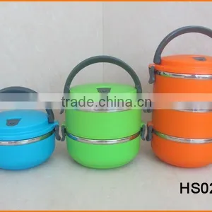 HS029 Plastic And Stainless Steel Combination Lunch Box thumbnail-2