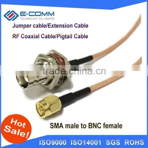 Hot Sale!!6in 6" BNC Female Jack to SMA Male Plug Pigtail Jumper RG316 RF Cable 15cm thumbnail-2