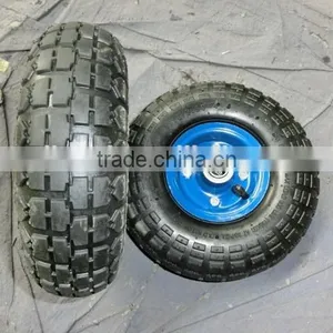 Garden Cart Rubber Wheel 10"x4.10/3.50-4 Rubber Tyre thumbnail-2