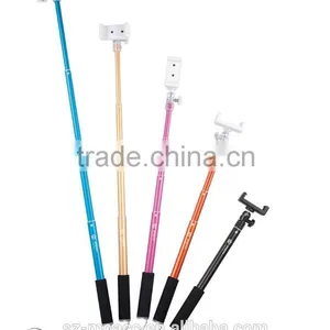 Crystal Interface Aluminum Selfie Stick With Bluetooth Shutter Button thumbnail-2