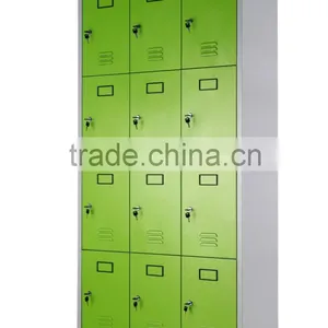 School Student Locker 3 Door Steel Wardrobe Cabinet thumbnail-3