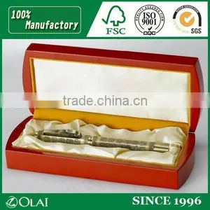 Cherry Wood Pen Box With Transparent Window thumbnail-1