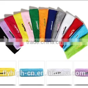Cotton Material Elastic Headband Logo Embroidered Men's Headband thumbnail-1