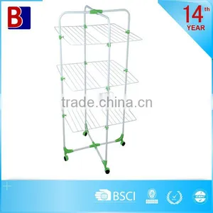 Latest Fashion 3 Tiers Metal Cross Folding Clothes Dryer thumbnail-1