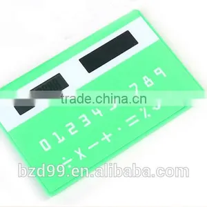 Promotional Porket Mini Card Shape Cheap Solar Power Calculator / Electronic Gift Logo Custom Printed OEM Manufacturer thumbnail-5