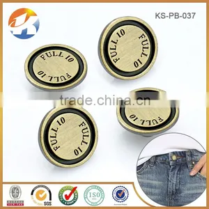 Brushed Antique Custom Metal Buttons For Garments Luxury thumbnail-3