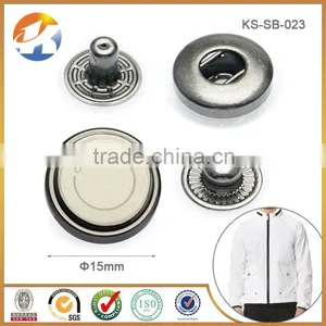 15mm Laser Logo Custom Metal Flat Top Snap Button thumbnail-1