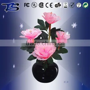 Best Sale Style -Pink Penoy With LED Color Changing Fiber Optic Flowers/Holiday Flowers With CE thumbnail-2