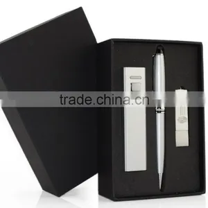 Customize Black Power Bank Pen Drive Screen Touch Pen as Business Promotional Gift Kit thumbnail-3