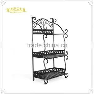 3 Tiers Black Holding Metal Folding Storge Rack thumbnail-4