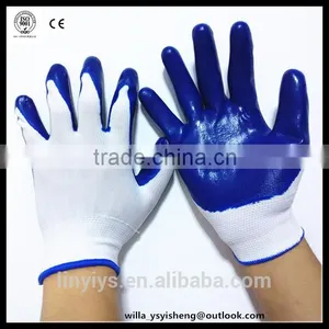 Wholesale Thirteen Needle Woven Nylon Core Yarn Nitrile Coaing Glove thumbnail-2