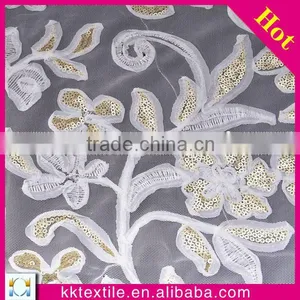 New Design High Quanlity Sequin and Chiffon Embroidery/3d Lace Fabric for Garments thumbnail-4