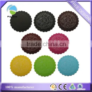 Colorful Soft Pvc Hotel Cafeteria Dining Logo Mixed Wholesales Cup Holder Mat thumbnail-3